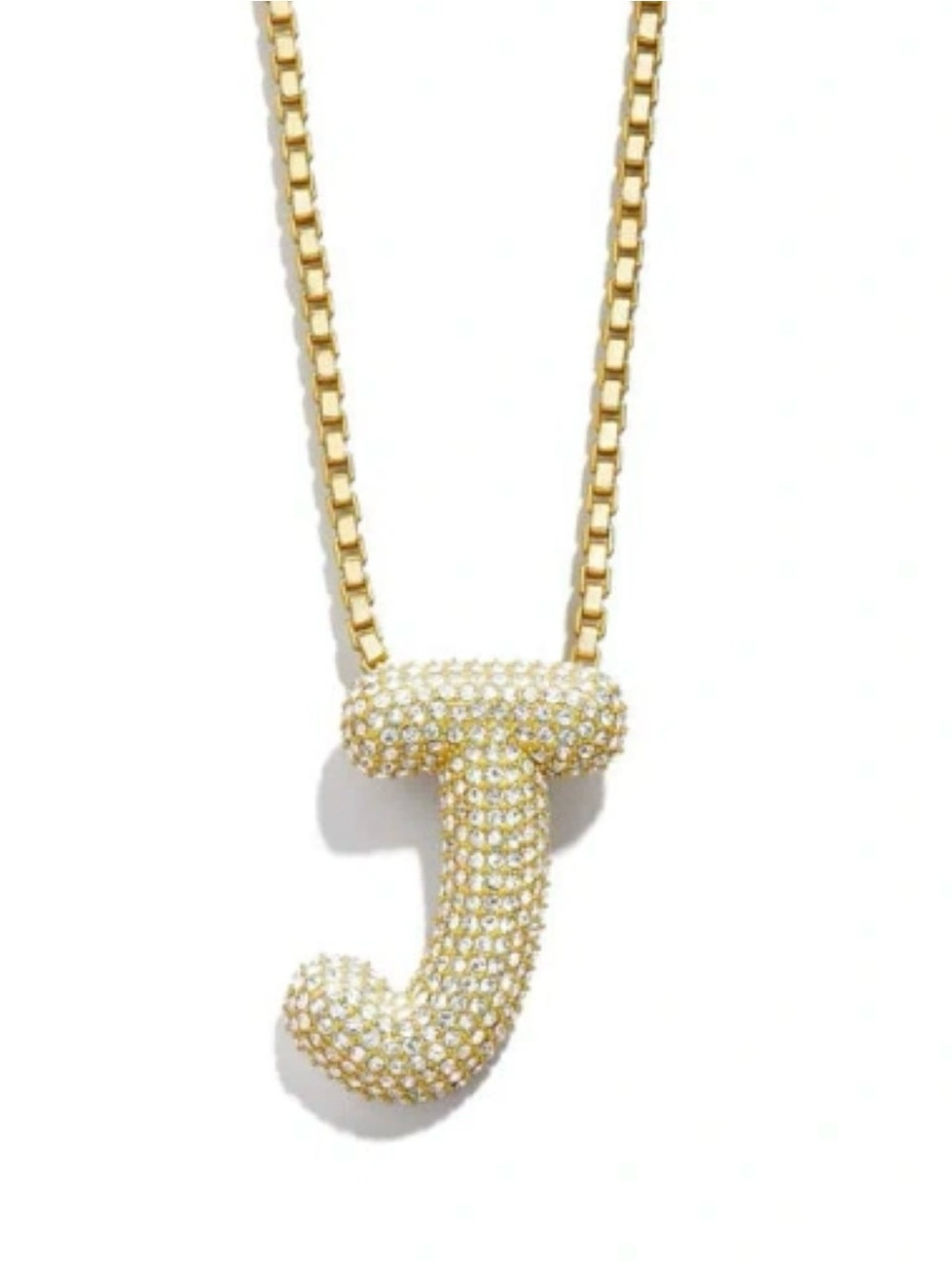NWT SUGARFIX by Baublebar Gold Plated Initial 'J' Pendant Necklace
